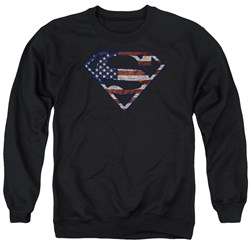 Superman - Mens Wartorn Flag Sweater