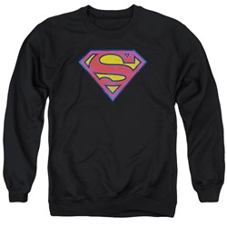 Superman - Mens Sm Neon Distress Logo Sweater