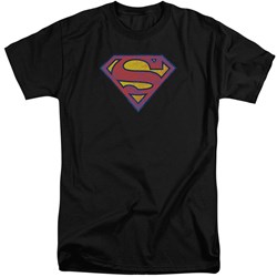 Superman - Mens Sm Neon Distress Logo Tall T-Shirt