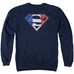 Superman - Mens French Shield Sweater