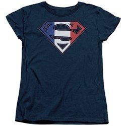 Superman - Womens French Shield T-Shirt