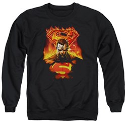 Superman - Mens Man On Fire Sweater