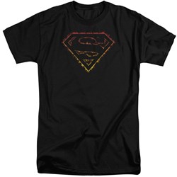 Superman - Mens Flame Outlined Logo Tall T-Shirt