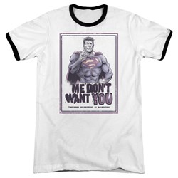 Superman - Mens Don'T Want You Ringer T-Shirt