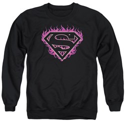Superman - Mens Fuchsia Flames Sweater