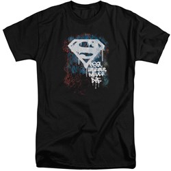 Superman - Mens Real Heroes Never Die Tall T-Shirt