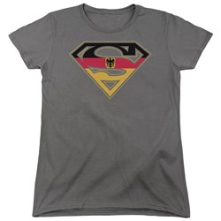 Superman - Womens German Shield T-Shirt