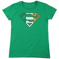 Superman - Womens Irish Shield T-Shirt