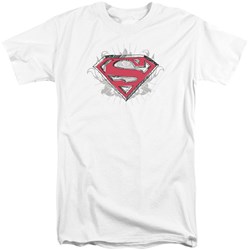 Superman - Mens Hastily Drawn Shield Tall T-Shirt