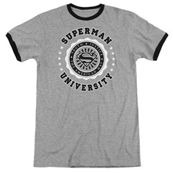 Superman - Mens Superman University Ringer T-Shirt