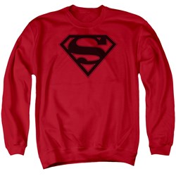 Superman - Mens Red &Amp; Black Shield Sweater