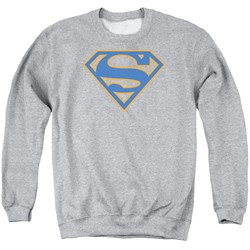 Superman - Mens Blue &Amp; Orange Shield Sweater