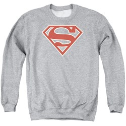 Superman - Mens Crimson &Amp; Cream Shield Sweater