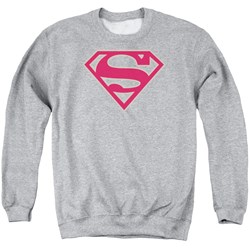 Superman - Mens Crimson &Amp; Gray Shield Sweater