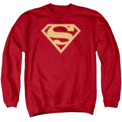 Superman - Mens Red &Amp; Gold Shield Sweater