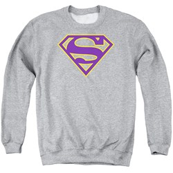 Superman - Mens Purple &Amp; Gold Shield Sweater