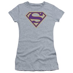 Superman - Juniors Purple & Gold Shield T-Shirt