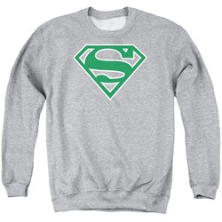Superman - Mens Green &Amp; White Shield Sweater