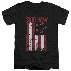Skid Row - Mens Flagged V-Neck T-Shirt