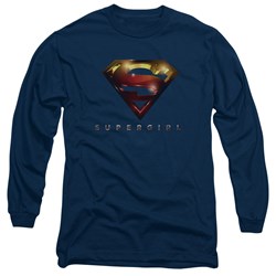 SuperGirl - Mens Logo Glare Long Sleeve T-Shirt