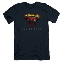 SuperGirl - Mens Logo Glare Premium Slim Fit T-Shirt