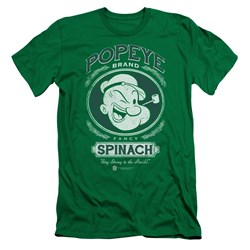 Popeye - Mens Fancy Spinach Slim Fit T-Shirt