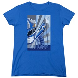 Power Rangers - Womens Blue Ranger Deco T-Shirt