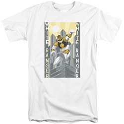 Power Rangers - Mens White Ranger Deco Tall T-Shirt