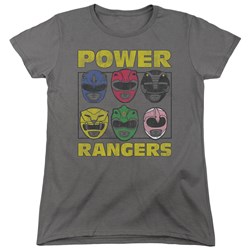 Power Rangers - Womens Ranger Heads T-Shirt