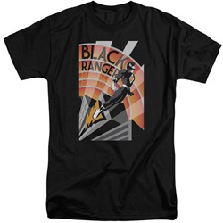 Power Rangers - Mens Black Ranger Deco Tall T-Shirt