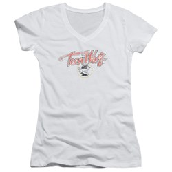 Teen Wolf - Juniors Poster Logo V-Neck T-Shirt