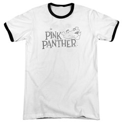 Pink Panther - Mens Sketch Logo Ringer T-Shirt