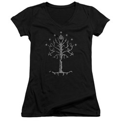 Lord Of The Rings - Juniors Tree Of Gondor V-Neck T-Shirt