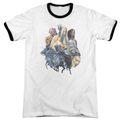 Lord Of The Rings - Mens Collage Of Evil Ringer T-Shirt