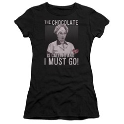 I Love Lucy - Juniors Chocolate Calling T-Shirt