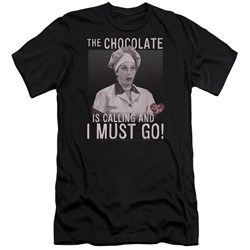 I Love Lucy - Mens Chocolate Calling Slim Fit T-Shirt
