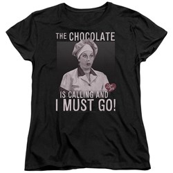 I Love Lucy - Womens Chocolate Calling T-Shirt