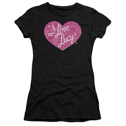 I Love Lucy - Juniors Floral Logo T-Shirt