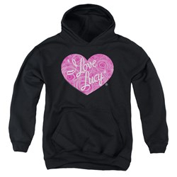 I Love Lucy - Youth Floral Logo Pullover Hoodie