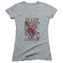 Flash Gordon - Juniors To The Rescue V-Neck T-Shirt