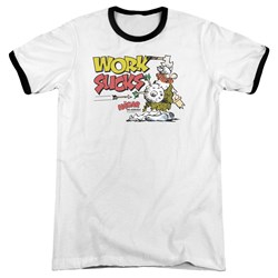 Hagar The Horrible - Mens Work Sucks Ringer T-Shirt