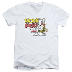 Hagar The Horrible - Mens Work Sucks V-Neck T-Shirt