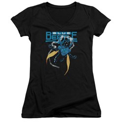 Justice League - Juniors Blue Beetle V-Neck T-Shirt