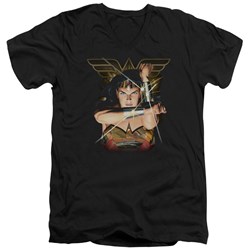 Justice League - Mens Deflection V-Neck T-Shirt
