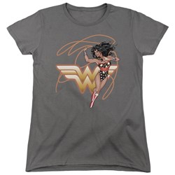 Justice League - Womens Glowing Lasso T-Shirt