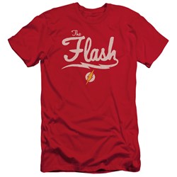 Justice League - Mens Old School Flash Premium Slim Fit T-Shirt