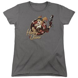 Justice League - Womens Harley Bomber T-Shirt