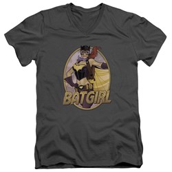 Justice League - Mens Batgirl Bombshell V-Neck T-Shirt