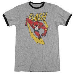 Justice League - Mens Lightning Trail Ringer T-Shirt