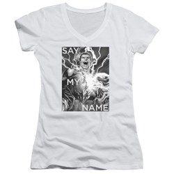 Justice League - Juniors Say My Name V-Neck T-Shirt